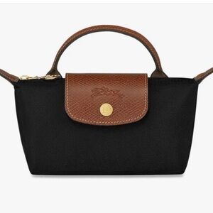 Longchamp Black and Brown Mini Bag